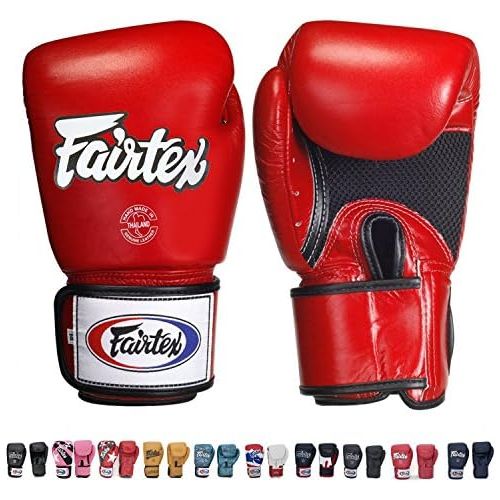  Fairtex Gloves Muay Thai Boxing Sparring BGV1 Size 8, 10, 12, 14, 16 oz in Black, Blue, Red, White, Pink, Yellow, Classic Brown, Emerald Green, Thai Pride, US, Nation, F-Day, Falco