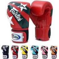 Fairtex Muay Thai Boxing Gloves. BGV1 - Nation Print. Limited Edition. Color: Red. Size: 12 14 16 oz. Training, Sparring Gloves for Boxing, Kick Boxing, MMA (Red, 16 oz)