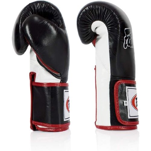  Fairtex Boxing gloves BGV5 - Super Sparring Gloves, BlackWhite Color. Size: 12 14 16 oz. Sparring gloves for Kick Boxing, Muay Thai, MMA