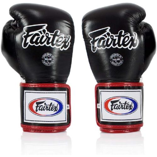  Fairtex Boxing gloves BGV5 - Super Sparring Gloves, BlackWhite Color. Size: 12 14 16 oz. Sparring gloves for Kick Boxing, Muay Thai, MMA