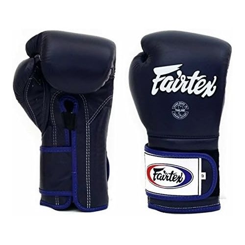  Fairtex Muay Thai Boxing Gloves BGV9 - Heavy Hitter Mexican Style - Minor Change Black Marina Blue 12 14 16 oz Training & Sparring Gloves for Kick Boxing MMA K1