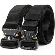 Fairwin Tactical Belt, 2 Pack 1.5 Inch Military Tactical Belts for Men - Carry Tool Belt
