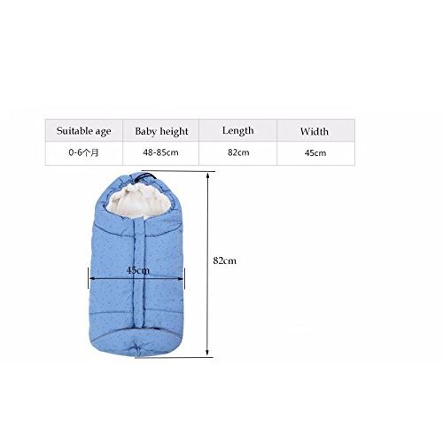  [아마존베스트]Fairy Baby Universal Baby Stroller Bunting Bag Pushchair Footmuff Sack for 0-6 Months,Blue Dots