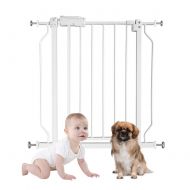 Fairy Baby Extra Wide Or Narrow Baby Gate with Extensions for Stairs Walk Through Easy Auto Close Child Pets Safety Gate,Fits Spaces Between 24.0 and 26.37 Wide,White