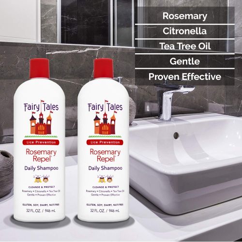  Fairy Tales Rosemary Repel Daily Kid Shampoo for Lice Prevention - 32 oz -2 Pack