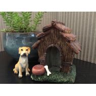 FairyBestWishes Fairy Garden | Miniature Labrador Mix Pet Puppy Dog Figurine Statue | Cute Pet for Dollhouse, Fairies and Gnome Friends
