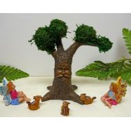 FairyDelights Tree with Face Miniature Tree Fairy Tree Wise Old Tree, Storybook Tree Father Time Garden Accessory