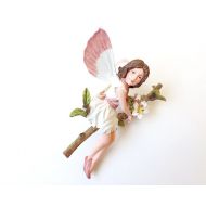 FairyDustedMiniature Garden fairy, fairy, fairy figurine, Wild Cherry Blossom fairy, fairy garden fairies, pink fairy, miniature garden, Fairy garden Valentine