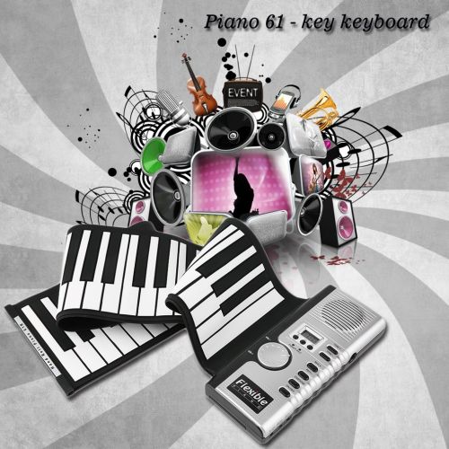  FairytaleMM 61 Keys Universal Flexible Roll Up Electronic Piano Soft Keyboard Piano