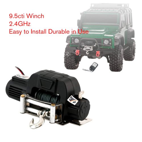  FairytaleMM Warn 9.5cti Winch with Wireless Remote Controller Receiver for 110 RC Crawler