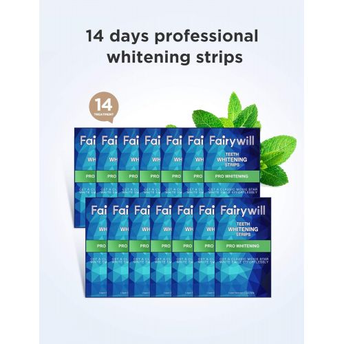  [아마존 핫딜]  [아마존핫딜]Fairywill Teeth Whitening Strips Non-Slip Professional Teeth Whitener, 14 Treatments 28 strips, Removes...