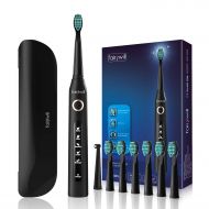 [아마존핫딜][아마존 핫딜] Fairywill Electric Toothbrush Rechargeable Cleaning as Dentist with 5 Modes 8 Brush Heads, Whitening Sonic Toothbrushes for Adults Braces Cleaning, Built-in Smart Timer Travel Case