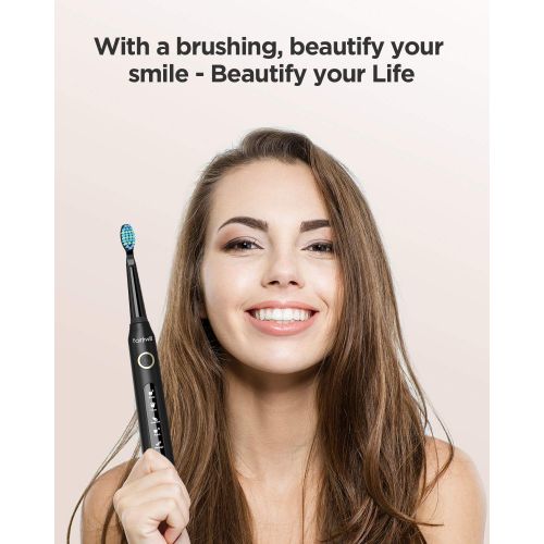  [아마존핫딜][아마존 핫딜] Fairywill Electric Toothbrush Rechargeable Cleaning as Dentist with 5 Modes 8 Brush Heads, Whitening Sonic Toothbrushes for Adults Braces Cleaning, Built-in Smart Timer Travel Case