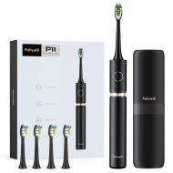 [아마존 핫딜] Fairywill Sonic Whitening Electric Toothbrush - Travel Rechargeable Toohthbrush for Adults, 62,000 VPC Turbo Clean Model P11 Plus in Black