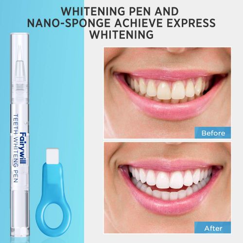  [아마존 핫딜] Fairywill Teeth Whitening Pen (3 Pack) 35 Percent Carbamide Peroxide Gel Whiten Teeth, Teeth Whitening Pen Kits Remove Coffee and Tea Stains Professional Dental Whitener