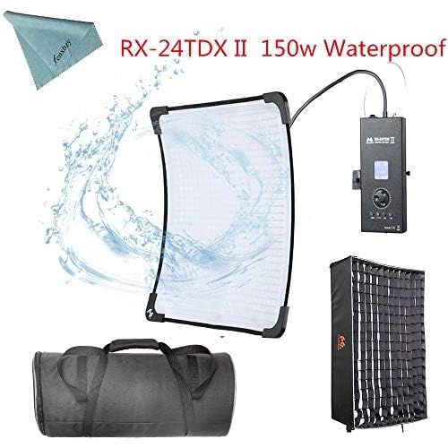  FalconEyes Falcon Eyes RX-24TDX 150W 3000-5600K Bi-Color LED Photo Light with RX-24TDXSBHC Honeycomb Grid Softbox and RC-3T Remote Control (RX-24TDX+RX-24TDXSBHC+RC-3T)