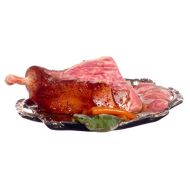 Falcon Miniatures Falcon Dollhouse Miniature Artisan Sliced Ham with Vegetables