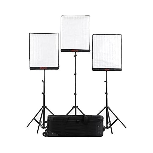  FalconEyes Falcon Eyes Bi-Color RX-18TD 3Kit Bi-Color Dimmable 3000K-5600K 100W Portable Flexible LED Photo Lightwith RX-18SBHC Honeycomb Grid Softbox and Light Stand (RX-18TD 3Kit with Stand