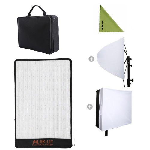  FalconEyes Falcon Eyes RX-12T Kit 280 Lights Lightweight Roll-Flex LED Light Waterproof Lamp with Softbox Diffuser (RX-12T with Diffuser)