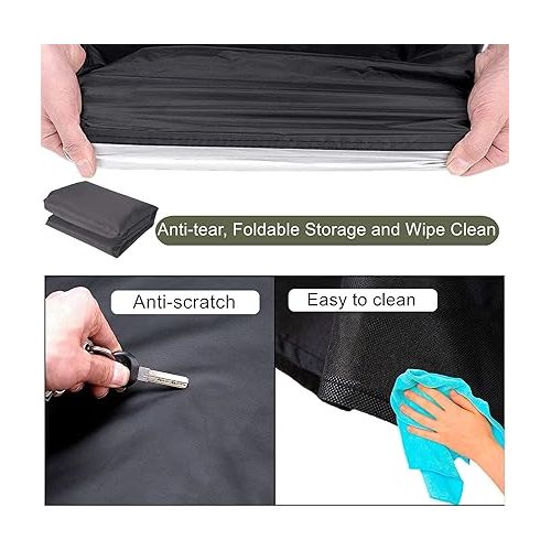  Pool Cleaner Caddy Cover, Falezern Robotic Pool Cleaner Cover, Waterproof and Dustproof, with Windproof Elastic Hem, Classic Caddy Cover for Most Robotic Pool Cleaners. (26”L x 26”W x 43”H)