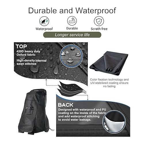  Pool Cleaner Caddy Cover, Falezern Robotic Pool Cleaner Cover, Waterproof and Dustproof, with Windproof Elastic Hem, Classic Caddy Cover for Most Robotic Pool Cleaners. (26”L x 26”W x 43”H)