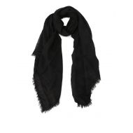 Faliero Sarti Jurin modal & cashmere black shawl