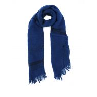 Faliero Sarti Paulo blue wool blend scarf