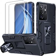 Falinlve Designed for Samsung Galaxy S21 Ultra Case, S21 Ultra Phone Case Heavy Duty Military Grade Protection Shockproof Protective Cover with Screen Protector and Built-in Kickst