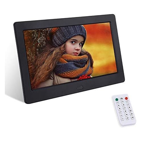  [아마존베스트]Digital Picture Frame 7 Inch 1024x600 (16:9) IPS Widescreen Display,FamBrow Smart Electronic Digital Photo Frame Auto On/Off Timer,Support 1080P Video,Stereo,MP3,Calendar,Remote Co