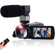 [아마존베스트]FamBrow YouTube Full HD 1080P 24MP 30FPS 3.0 Inch LCD 270 Degree Rotating Screen with 2 Batteries