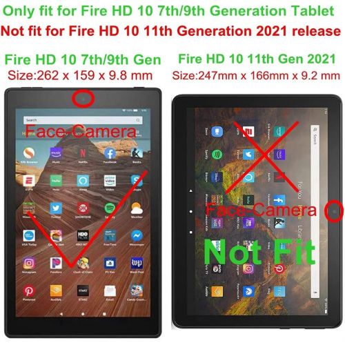  [아마존베스트]Famavala Shell Case Cover Compatible with 10.1 All-New Amazon Fire HD 10 Tablet [7th / 9th Generation, 2017/2019 Release] (BeLucky)