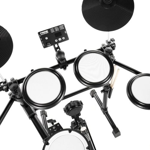  [아마존베스트]Fame DD-Lite Pro E-Drum Set (8 Piece Electronic Drum Set for Beginners - Mesh Heads, Real Bass Drum Pedal, 144 Sounds & 12 Kits)