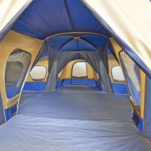  Fortunershop Family Cabin Tent 14 Person Base Camp 4 Rooms Hiking Camping Shelter Outdoor