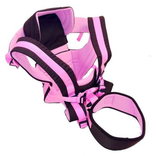  Family First Enterprises Baby Carrier 4 Position 360 Sling, Front & Rear Facing, Backpack Positions, Newborn to Toddler, Easy in & Out-Padded Straps & Waist Belt, Pink