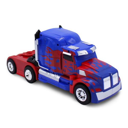  Transformania Toys Kids RC Toy Car Transforming Robot Truck One Button Transformation Engine Sound Dance Mode 360 Spinning Speed Drifting 2 Band 2.4 GHz Remote Control RC Vehicle Toys for Children