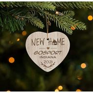 FamilyGift Our First Christmas in our New Home Ornament 2021 Gosport Indiana Ornament for Christmas Tree Decoration 3 inches
