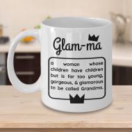 Familyfungiftideas Funny Grandmother Mug, Gift for Grandmother, Grandma Mug, Gorgeous Grandma Mug, Gift for Nana, Glamma Grandma Mug, Glam Grandmother Mug 6/14