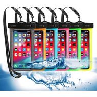 [아마존베스트]Famoby 6 Pack Universal Waterproof Phone Pouch, Large Phone Waterproof Case Dry Bag IPX8 Outdoor Sports for Apple iPhone Pro XS XR XS 12 11 10 9 8 7 6 Plus,SE, Samsung S10 S10+ S9+ S9 S8+