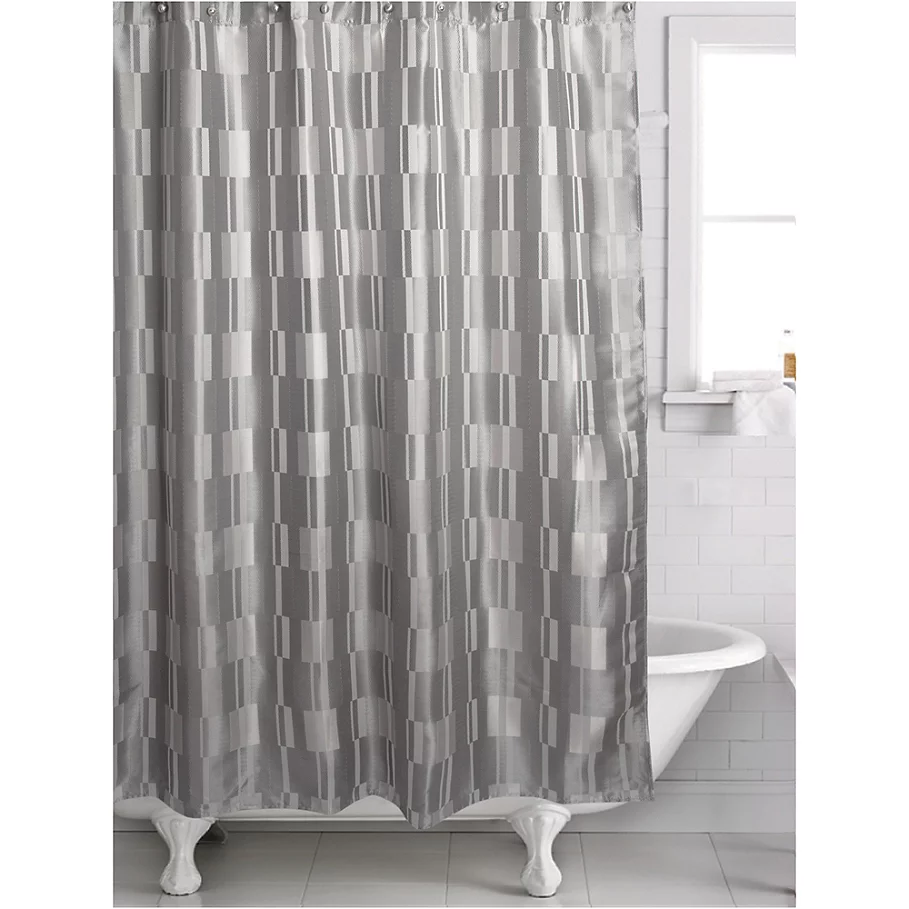  Famous Home Birmingham Shower Curtain in SilverGrey