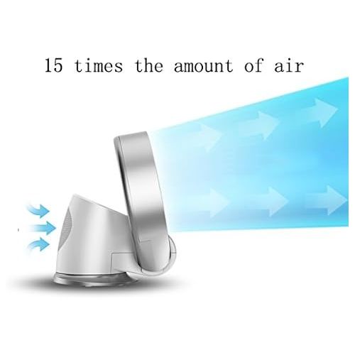  [아마존베스트]Fan JBzp Air Cool, Rotorless Design Fan, Air Conditioning, Wall Fan, Remote Control, Can be Used as Table or Wall Device, Oscillation Function, Approx. 90 Degrees
