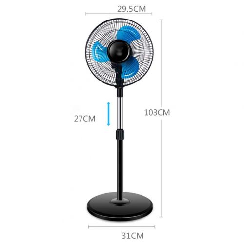  Fan FAN LYFS Electrical Oscillating Pedestal Stand Floor-Standing Desktop Can Be Rotated Desk, Black