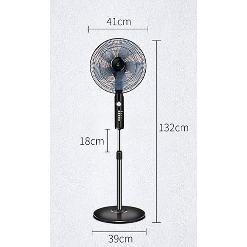  Fan FAN LYFS Standing Pedestal Oscillating Rotating Adjustable Telescopic Stand 4 Speed Setting Low Noise Energy Efficient Ideal for Home Or Office Black