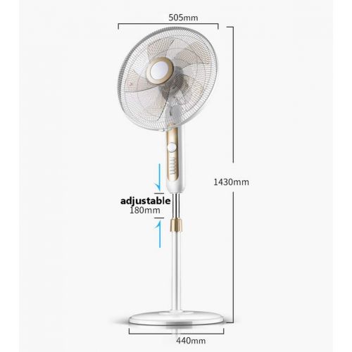  Fan FAN LYFS Standing Pedestal 18 Inch Pedestal Oscillating Rotating Timer 4 Speed Setting Adjustable Telescopic Low Noise Energy Efficient Ideal for Home Or Office