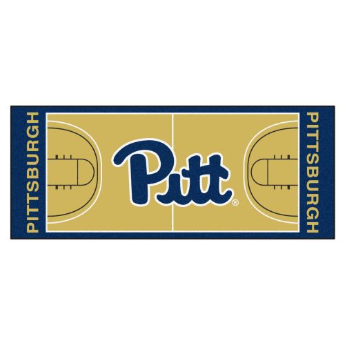  Fan Mats Pittsburgh Basketball Court Runner 30x72