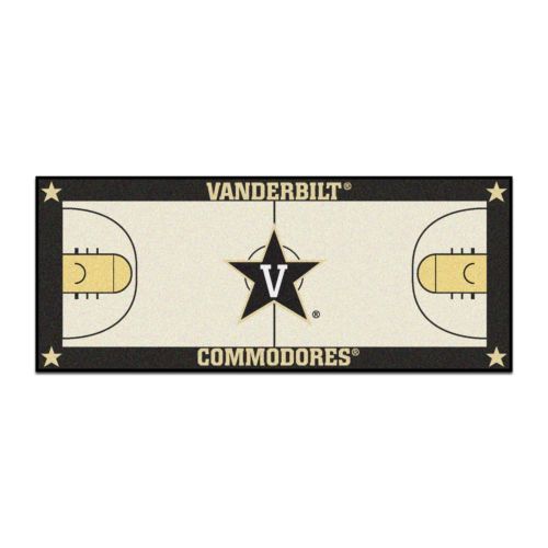  Fan Mats Vanderbilt Basketball Court Runner 30x72
