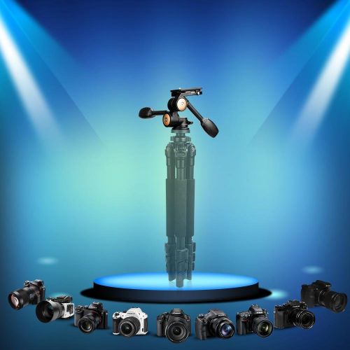  Fanala Q80 DSLR Tripod Head Double Handle Three-Dimensional 3D Ball Head with Quick Release Plate