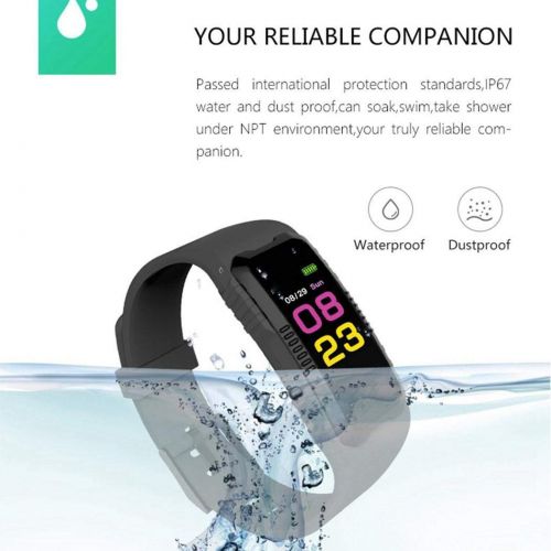  Fanala Unisex Waterproof Digital Display Buckle Closure Smart Bracelet Health Wristband Fitness Trackers