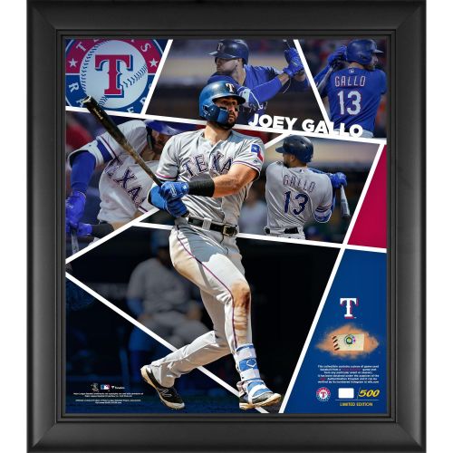  Joey Gallo Texas Rangers 15 x 17 Impact Player Collage with a Piece of Game-Used Baseball - Limited Edition of 500 - Fanatics Authentic Certified