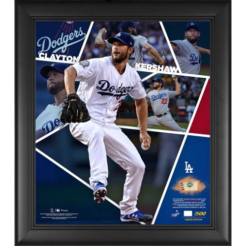  Clayton Kershaw Los Angeles Dodgers 15 x 17 Impact Player Collage with a Piece of Game-Used Baseball - Limited Edition of 500 - Fanatics Authentic Certified