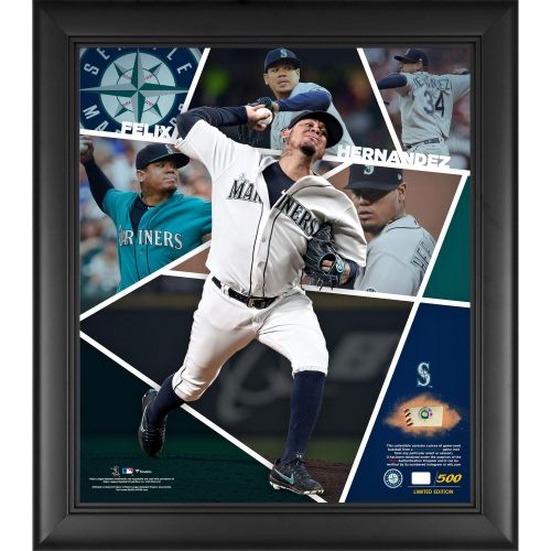  Felix Hernandez Seattle Mariners 15 x 17 Impact Player Collage with a Piece of Game-Used Baseball - Limited Edition of 500 - Fanatics Authentic Certified